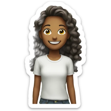 smiling girl in outdoor photo sticker