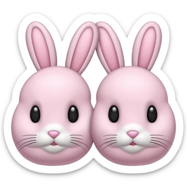 light pink bunny slippers sticker