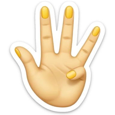 Emoji hand with 3 fingers up sticker