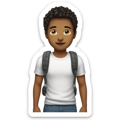 Full length teenager sticker