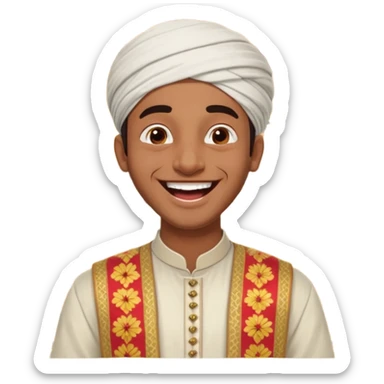 a guy from kerala laughing need his back ground in shop sticker