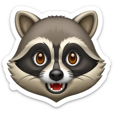 Aggressive Raccoon bandit sticker