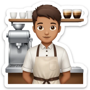 barista boy sticker