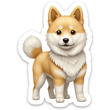 Jindo dog white sticker