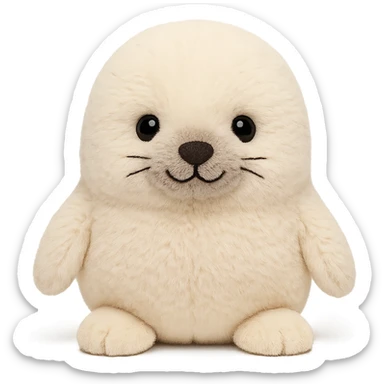 cute baby seal jellycat plushie sticker