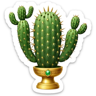 golf trophy shaped like cactus sticker