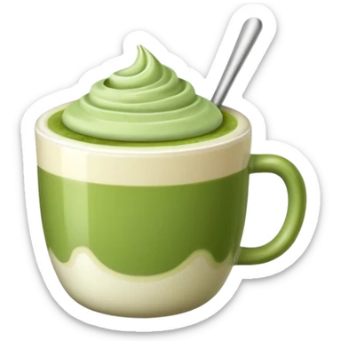 matcha latte in a cup sticker