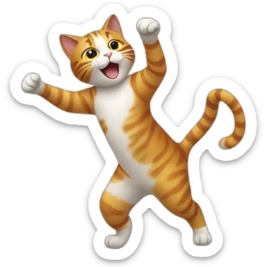 cat dancing sticker