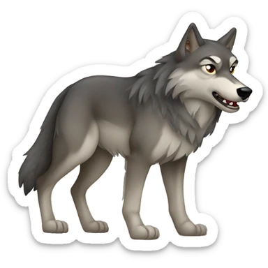 a wolf making turkish bozkurt sticker