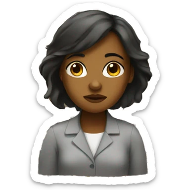 Brown girl sick  sticker