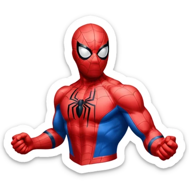 Spider-Man superhero in classic red and blue costume sticker