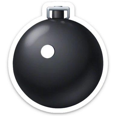 Big black ball-canon sticker