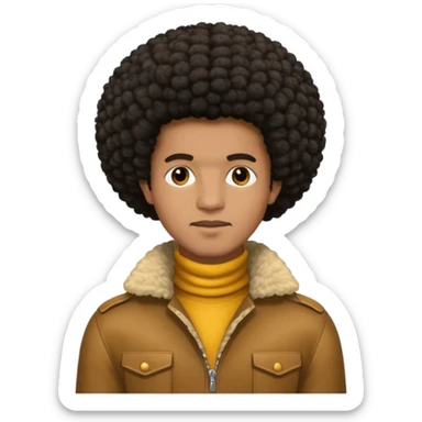 Homme noir avec un afro et style  sticker