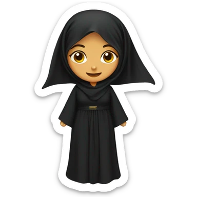 Saudi women dress abaya sticker
