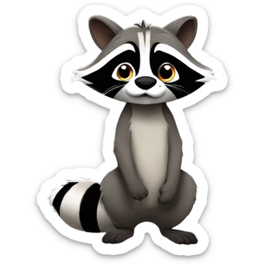 Raccoon, Disney, Meeko sticker