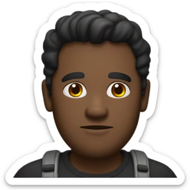 hombre gordito oscuro sticker