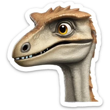 Velociraptor whit artificial intelligence  sticker