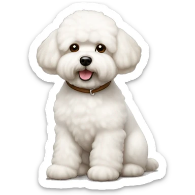 Bichon frise in brown  sticker