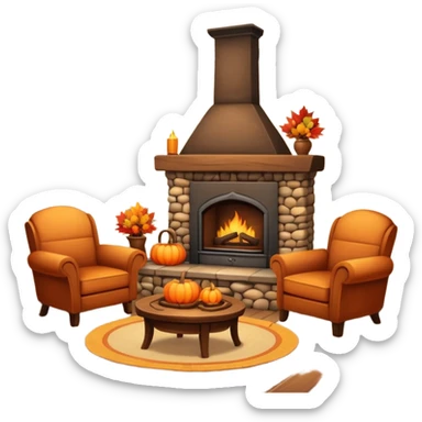 Cozy autumn home sticker