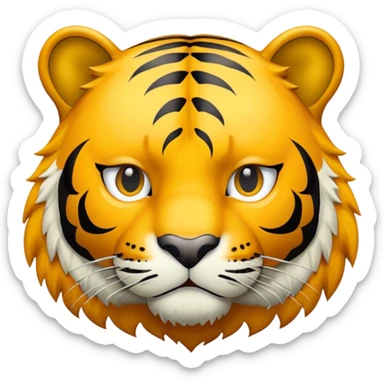 Big greasy fat mustard tiger sticker