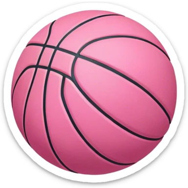 pink basketball sticker