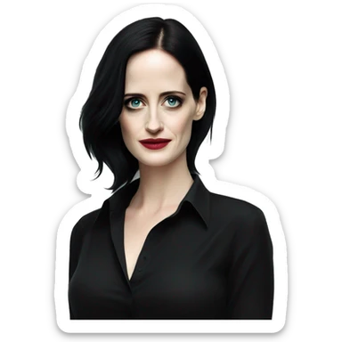 Eva Green in black shirt sticker