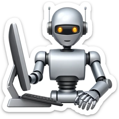 AIOps robot monitoring computer systems sticker