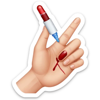 diabetes meter test finger blood sticker