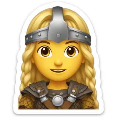 Viking girl sticker