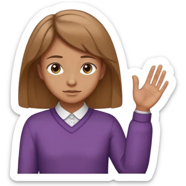 Like the left hand in horizontal and one hand bows for respecting someone  sticker