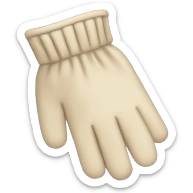 Beige winter gloves  sticker