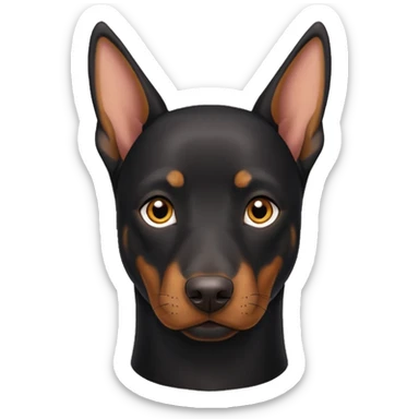 Dobermann hängeohren sticker