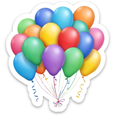 21st birthday balloons sticker