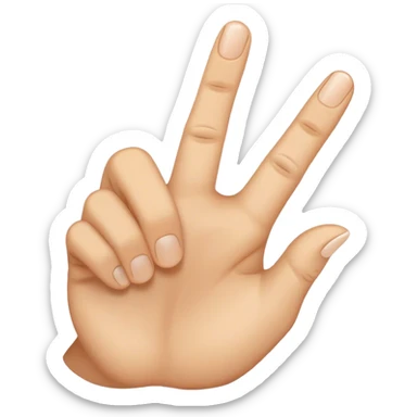 hooked finger sticker