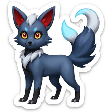 Poochyena-Zorua-Absol-Umbreon-fusion (full body) sticker