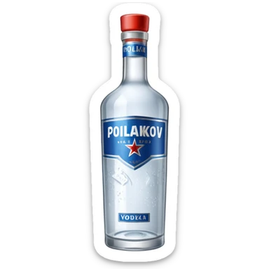 bouteille de vodka poliakov sticker