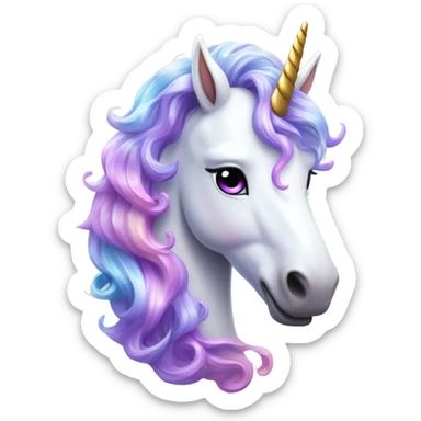 unicorn with purple pill sticker
