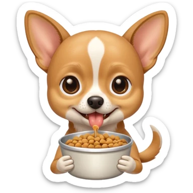 Chihuahua dog food area sticker
