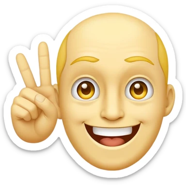 classic yellow face with a mischievous grin holding up the middle finger sticker