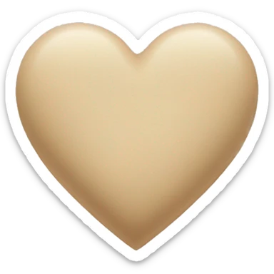 Beige heart sticker