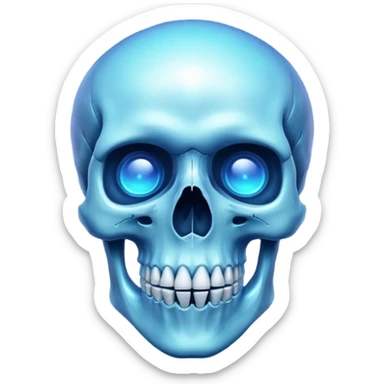 make me emoji for my linux start menu i want it blue and take the whole the image (i want it big ) i dont want is as a face i want it like skull or something cool sticker