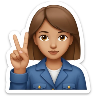 Girl with middle finger up sticker