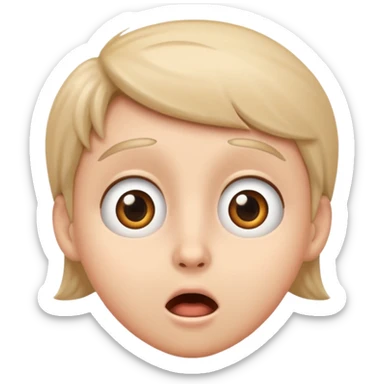 more surprised face sticker