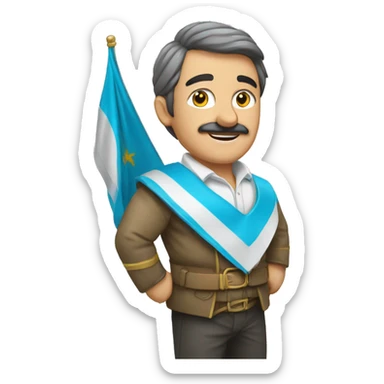 Jefe maestro con la bandera de GALICIA sticker