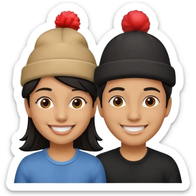 a framed photo of 2 friends in a theme park sticker