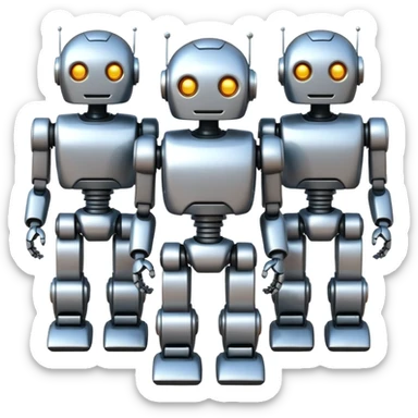 Create an AI generated robots sticker