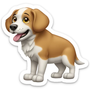 Dog in crocs  sticker
