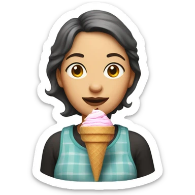 Mum with ice cream  sticker