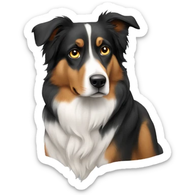 Uncertain dog American shepherd sticker