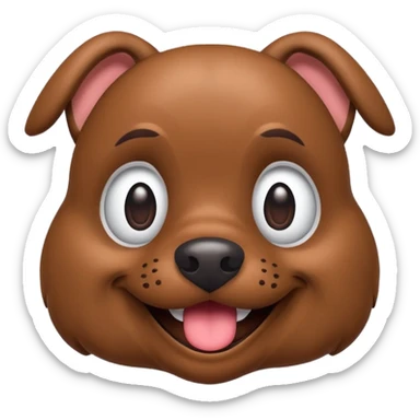 Brown Frug dog I'd like a 3D emoji sticker